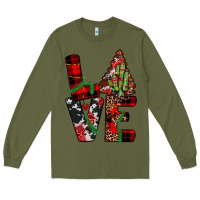 Army Green christmas love Long Sleeve Tee - JahusDesignShop