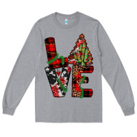 Heather Grey christmas love Long Sleeve Tee - JahusDesignShop