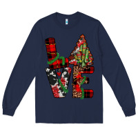 Navy christmas love Long Sleeve Tee - JahusDesignShop