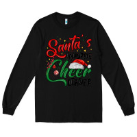 Black santa s favorite cheer leader Long Sleeve Tee - MaliasSmallBusiness