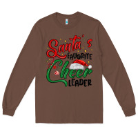 Chestnut santa s favorite cheer leader Long Sleeve Tee - MaliasSmallBusiness