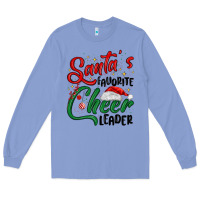 Colony Blue santa s favorite cheer leader Long Sleeve Tee - MaliasSmallBusiness