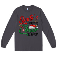 Smoke santa s favorite cheer leader Long Sleeve Tee - MaliasSmallBusiness
