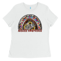 White autism avareness football Ladies Tee - SublimationCraftShop