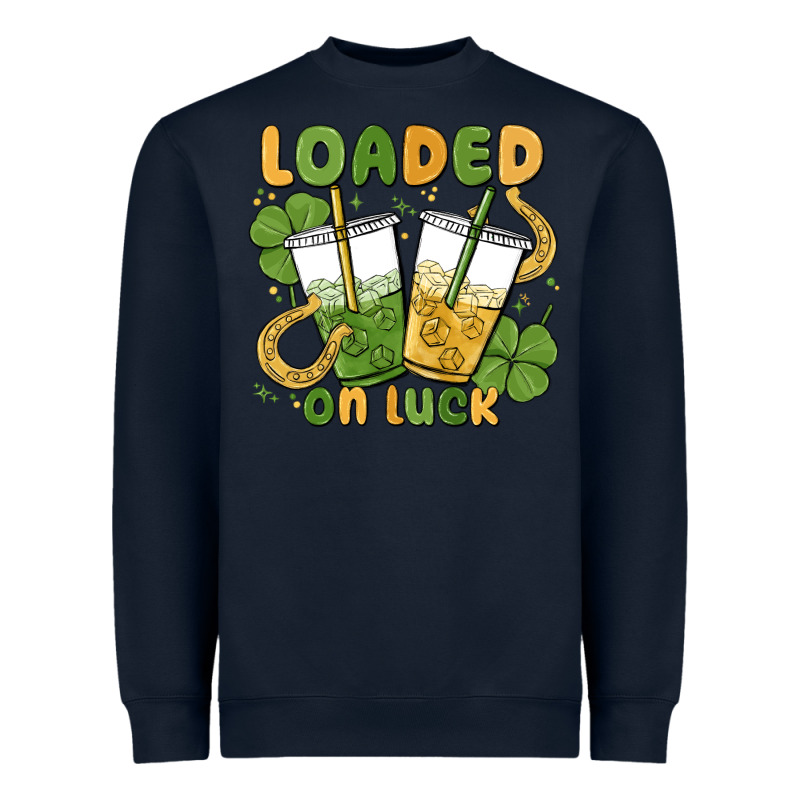 Loaded On Luck Heavyweight Sweatshirt by MaliasSmallBusiness | Teevron