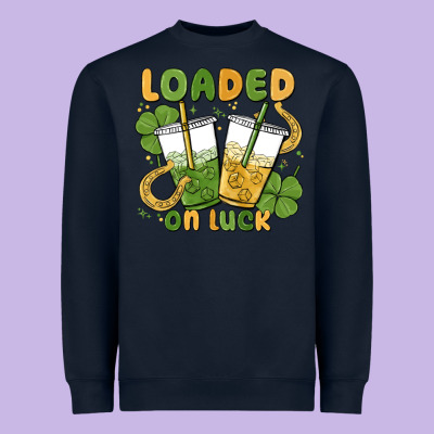 Loaded On Luck Heavyweight Sweatshirt Designed By Maliassmallbusiness