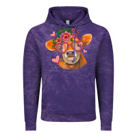 Cloud Purple valentines day orange cow Vintage Hoodie - Jasminsmagicworld