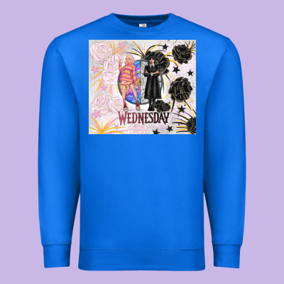 Gothic Girl And Colorful Girl Best Friends With Ro Premium Sweatshirt Designed By Tumblerdesignbyshophia
