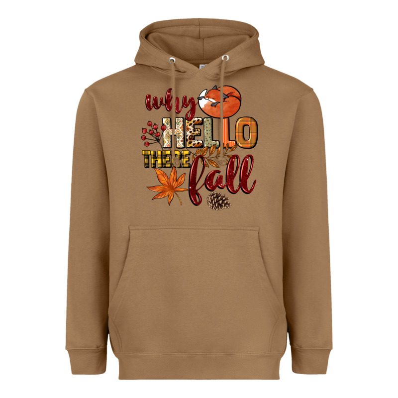 Why Hello There Fall Heavyweight Hoodie by NancyCooperArtShop | Teevron