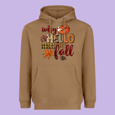 Why Hello There Fall Heavyweight Hoodie Designed By Nancycooperartshop