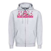 Heather Grey breast cancer american football Zipper Hoodie - Jasminsmagicworld