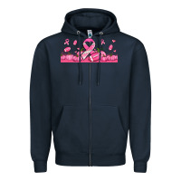 Navy breast cancer american football Zipper Hoodie - Jasminsmagicworld