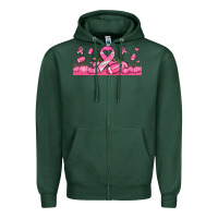 Sports Green breast cancer american football Zipper Hoodie - Jasminsmagicworld