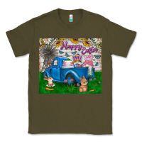 Army Green happy easter truck Classic Tee - CowhideDigitalArt
