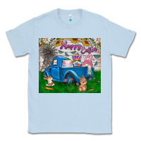 Dusty Blue happy easter truck Classic Tee - CowhideDigitalArt