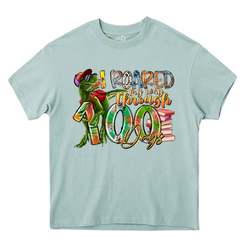 I Roared My Way Through 100 Days Heavy Core Tee by RacoonDesign | Teevron