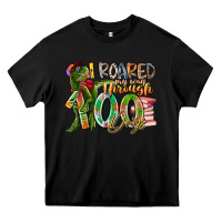 Black i roared my way through 100 days Heavy Core Tee - RacoonDesign