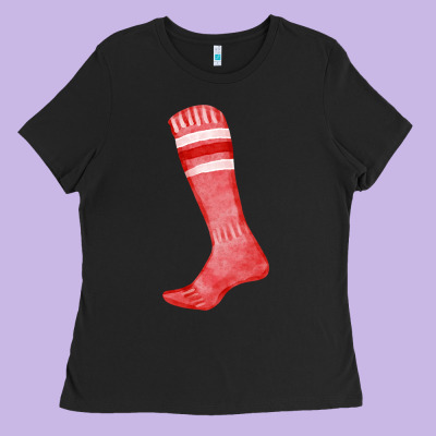 Red Sock Fa Element Ladies Tee Designed By Fadigitalartstudio