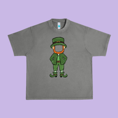 Leprechaun Boy Faceless Urban Heavy Tee Designed By Maliassmallbusiness