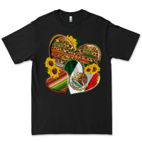 Black mexico heart and sunflower Premium Tee - HRA Design Shop