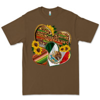 Cacao mexico heart and sunflower Premium Tee - HRA Design Shop