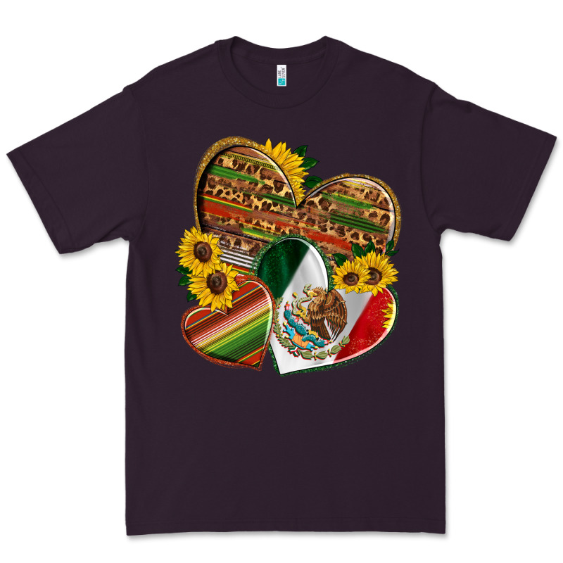 Mexico Heart And Sunflower Premium Tee by HRA Design Shop | Teevron