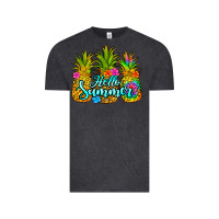 Vintage Black hello summer pineapple Vintage Tee - Jasminsmagicworld