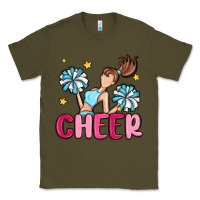 Army Green cheer Classic Tee - MaliasSmallBusiness