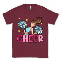 Burgundy cheer Classic Tee - MaliasSmallBusiness