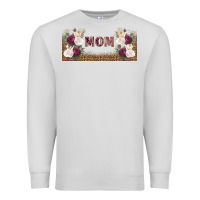 Dove Grey mom burgundy flowers with leopard Premium Sweatshirt - TumblerDesignByShophia