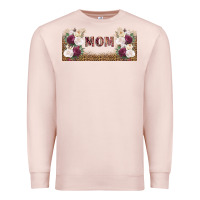 Pale Pink mom burgundy flowers with leopard Premium Sweatshirt - TumblerDesignByShophia