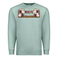 Seafoam mom burgundy flowers with leopard Premium Sweatshirt - TumblerDesignByShophia