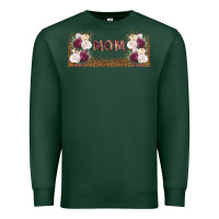 Sports Green mom burgundy flowers with leopard Premium Sweatshirt - TumblerDesignByShophia