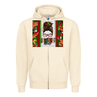 Sandshell Christmas merry mama messy bun Zipper Hoodie - Jasminsmagicworld