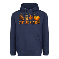 Navy Tis' the season Heavyweight Hoodie - NancyCooperArtShop