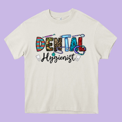 Dental Hygienist Heavy Core Tee Designed By Cowhidedigitalart