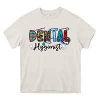 Cream dental hygienist Heavy Core Tee - CowhideDigitalArt