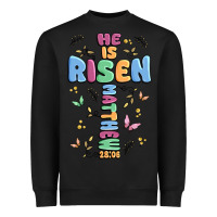 Black he is risen cross Heavyweight Sweatshirt - MaliasSmallBusiness