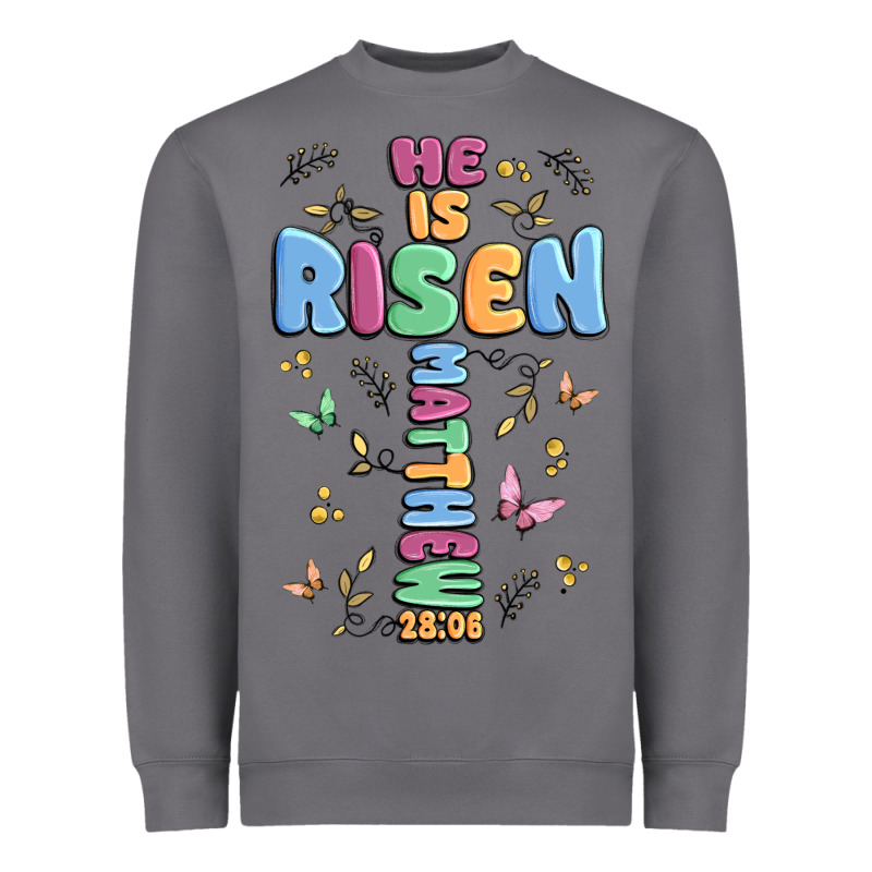 He Is Risen Cross Heavyweight Sweatshirt by MaliasSmallBusiness | Teevron