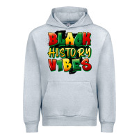 Heather Grey black history vibes Urban Hoodie - FaDigitalArtStudio