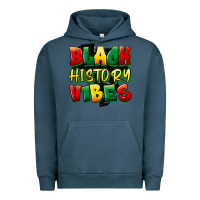 Pigment Midnight Navy black history vibes Urban Hoodie - FaDigitalArtStudio
