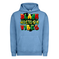 Pigment Pebble Blue black history vibes Urban Hoodie - FaDigitalArtStudio
