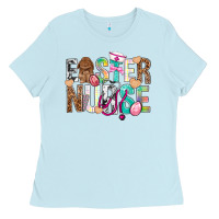 Baby Blue Easter Nurse Easter Day Ladies Tee - Neo Western
