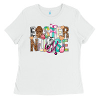 White Easter Nurse Easter Day Ladies Tee - Neo Western
