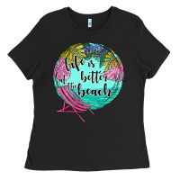Black life is better at the beach Ladies Tee - JahusDesignShop
