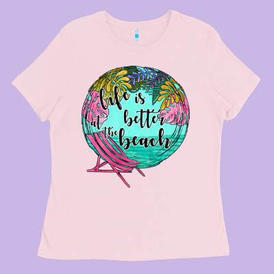 Life Is Better At The Beach Ladies Tee Designed By Jahusdesignshop