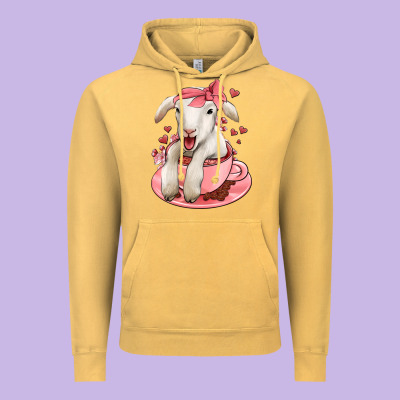 Valentines Day Lamb Vintage Hoodie Designed By Jasminsmagicworld