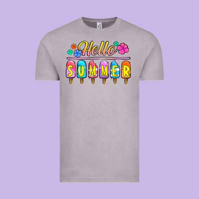 Hello Summer Popsicles Vintage Tee Designed By Jasminsmagicworld
