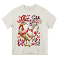 Cream i see you chicken me out Heavy Core Tee - RacoonDesign