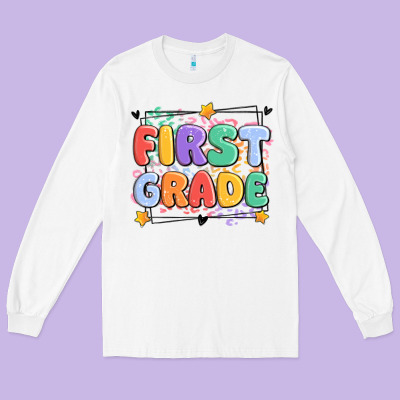 First Grade Long Sleeve Tee Designed By Maliassmallbusiness